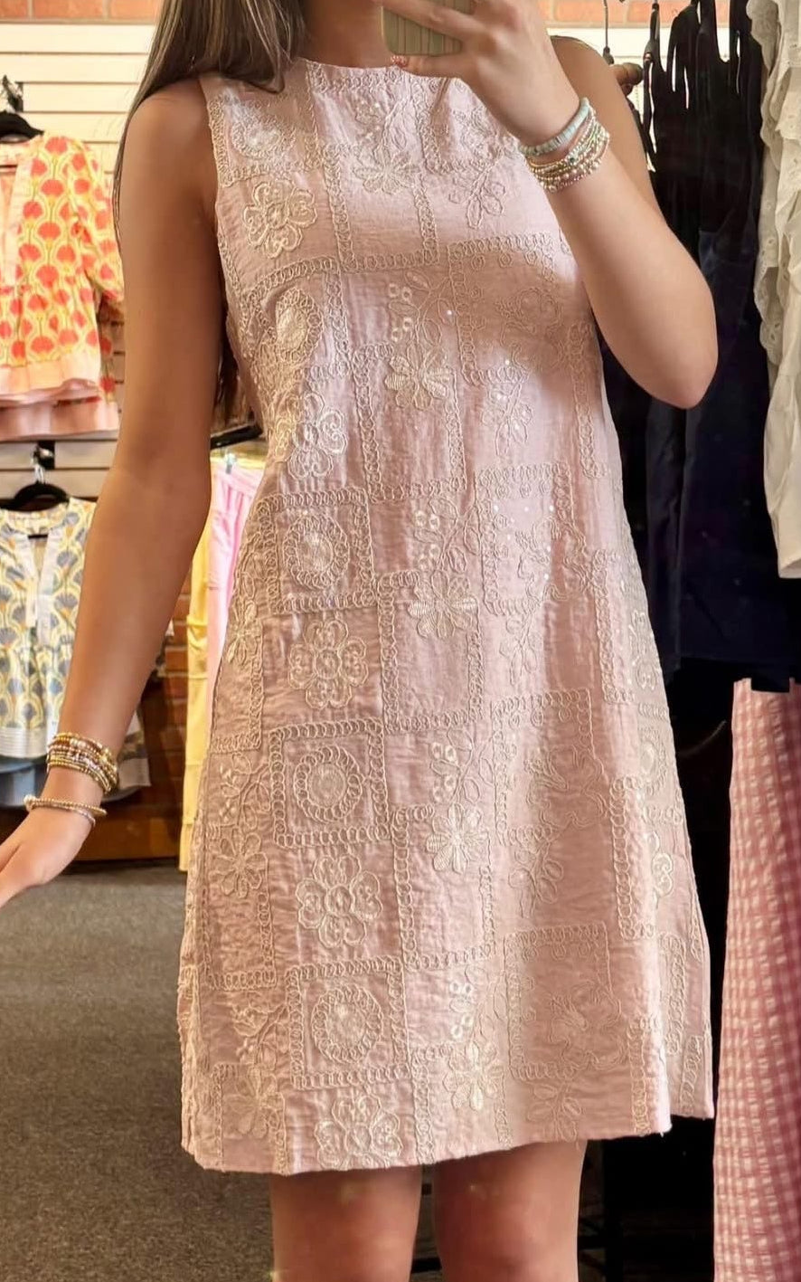 Aubrey Embroidered Floral Dress