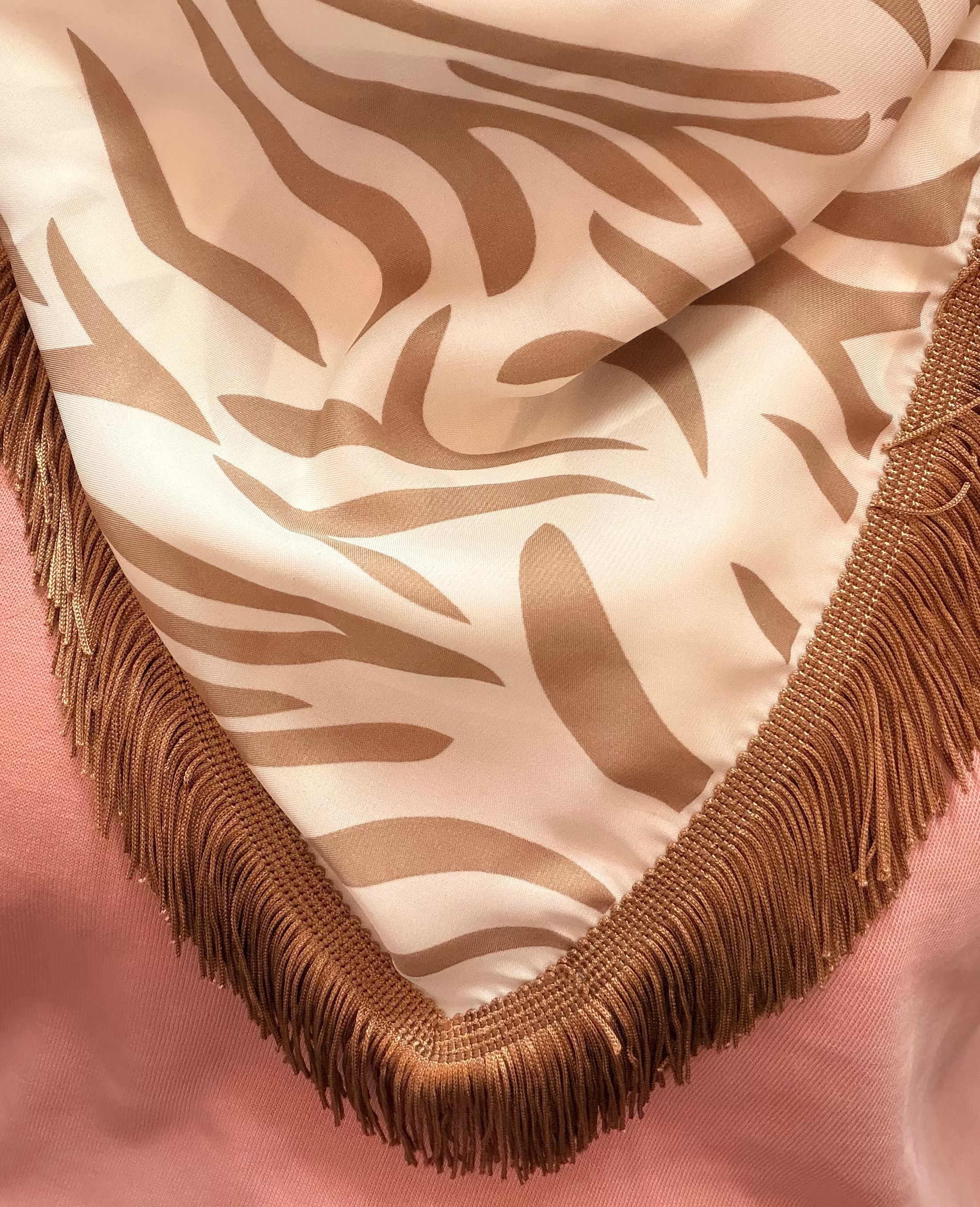 Zebra Fringe Scarf Necklace