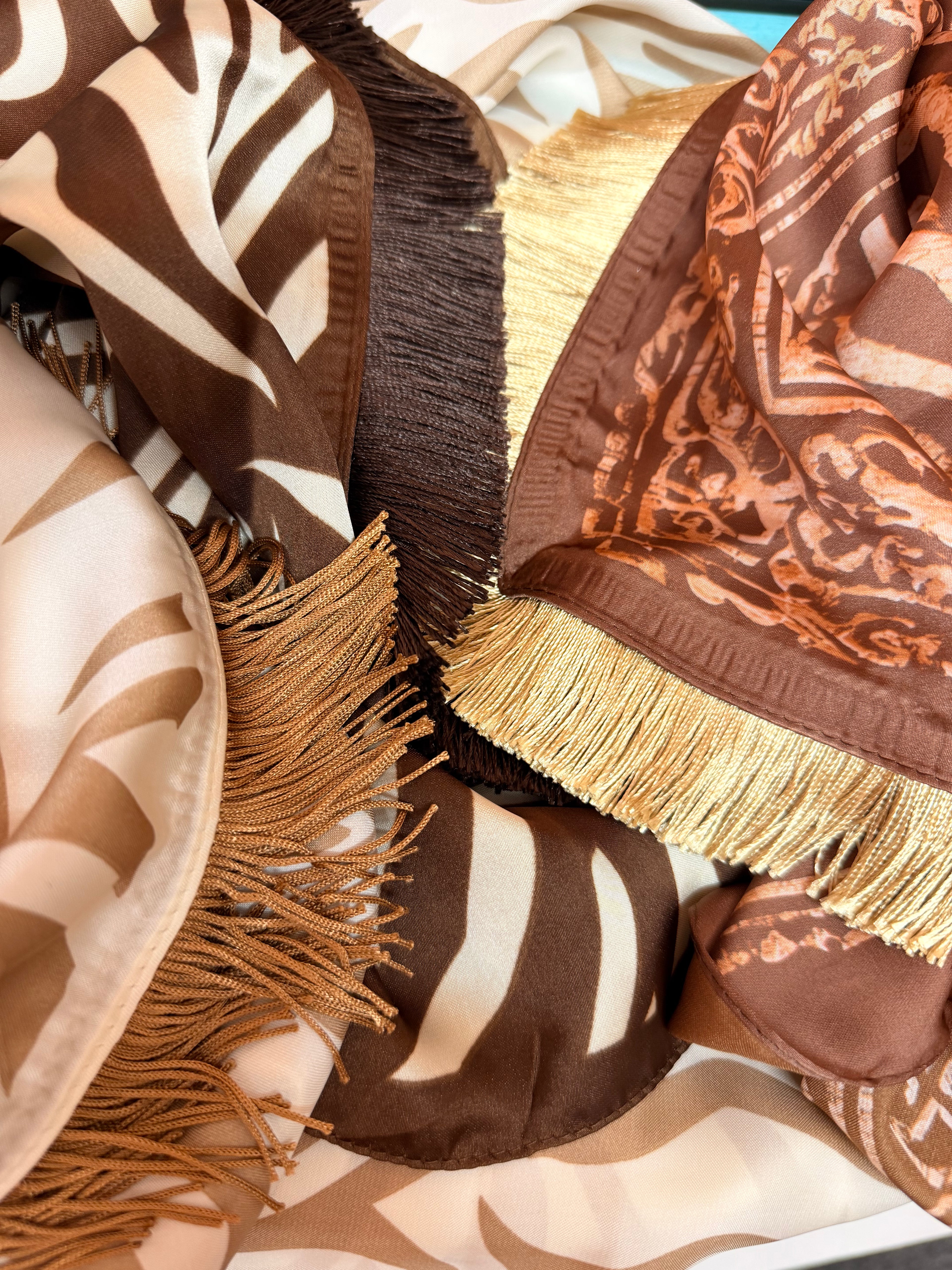 Zebra Fringe Scarf Necklace