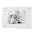 MudPie White Scallop Picture Frame