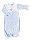Little Threads Blue Rocking Horse Gown