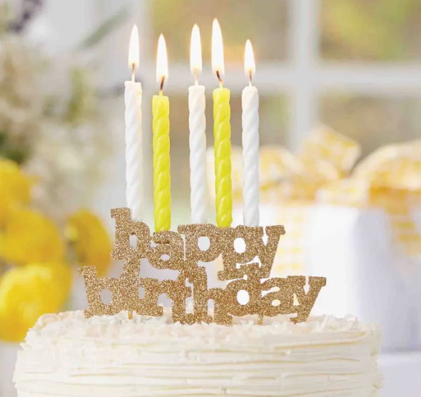 MudPie Happy Birthday Candle Holder