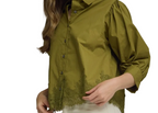 Olive Martini Lace Top