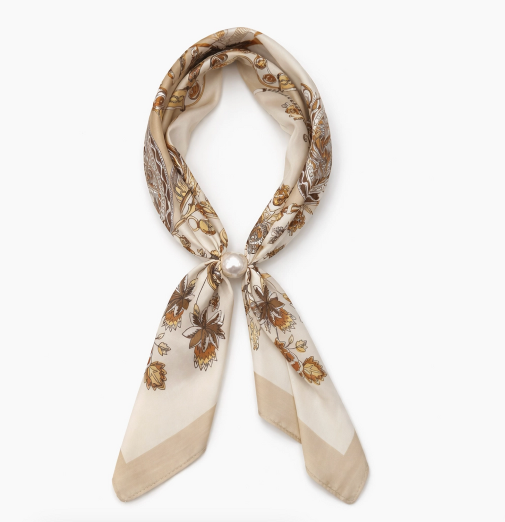 Magnetic Pearl Scarf Necklace