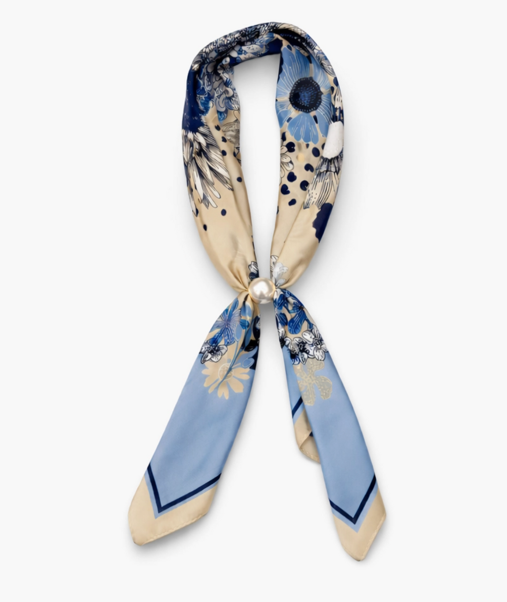 Magnetic Pearl Scarf Necklace