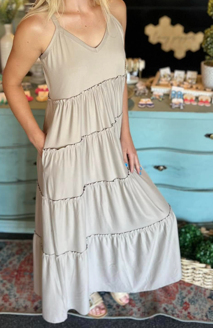 Taylor Beige Tank Midi