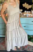 Taylor Beige Tank Midi
