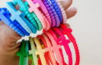 Rubber Cross Jesus Bracelet