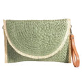 Braided Round Flat Envelope Clutch Bag