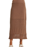 Bella Crocheted Brown Skirt