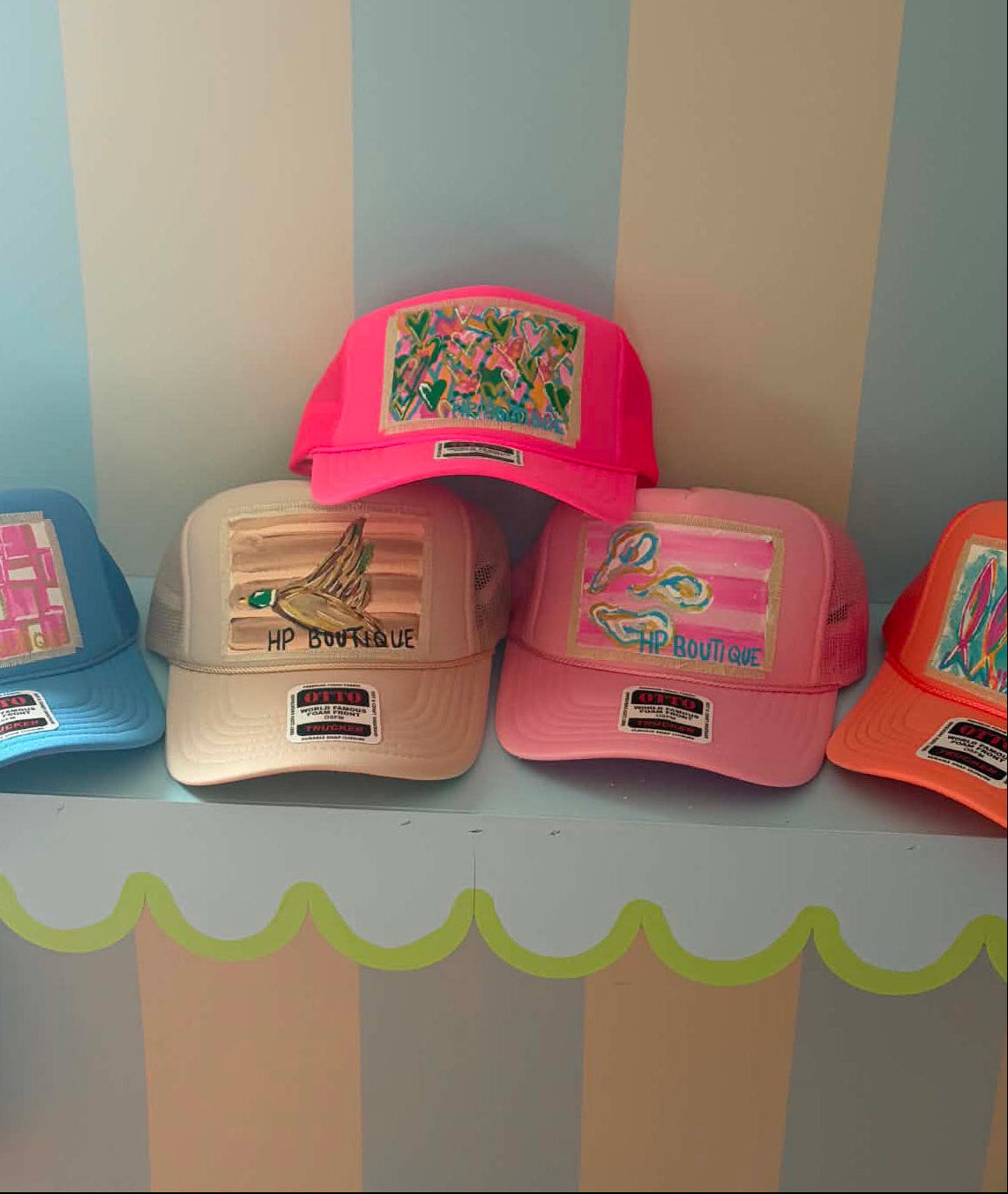 R Anne Brim Co. Hand Painted Hat