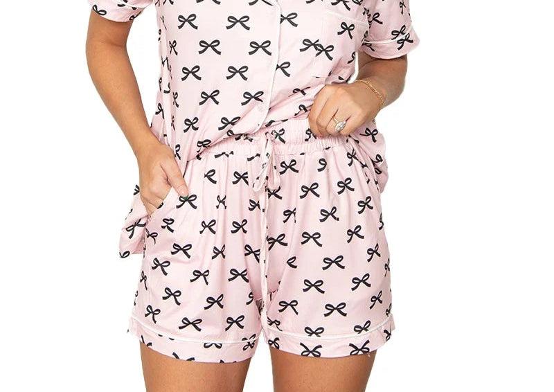 Katydid Baby Pink Bow PJ Set