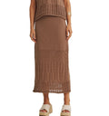 Bella Crocheted Brown Skirt