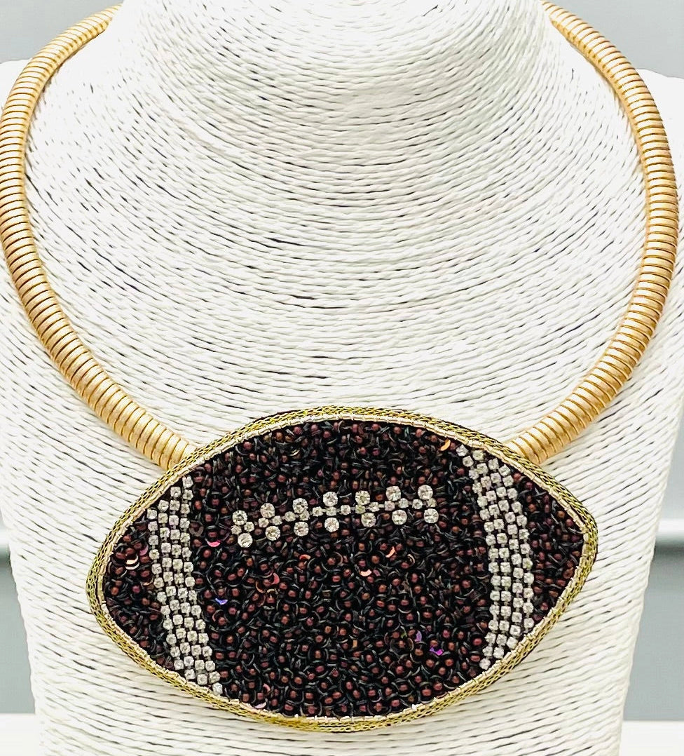 242 Football Statement Necklace