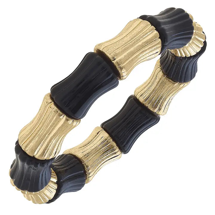 Black + Gold Bamboo Bracelet