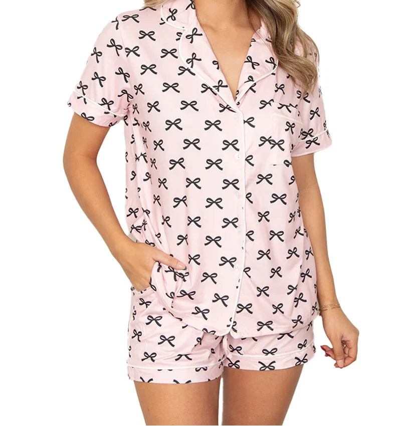 Katydid Baby Pink Bow PJ Set