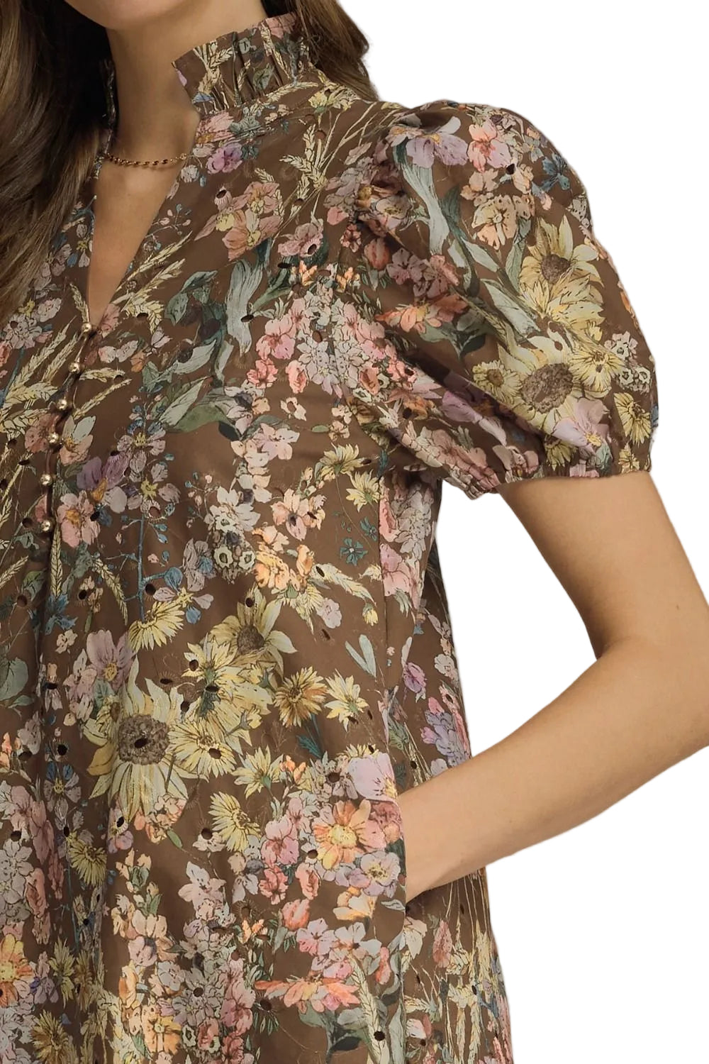 Cora Floral Eyelet Midi