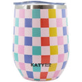 Katydid Mulitcolor Checkered Insulated Wine Tumbler