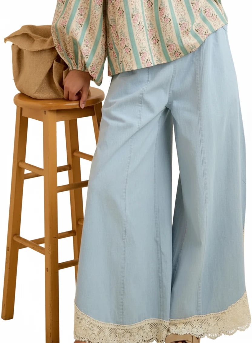 Delaney Lace Hem Jeans